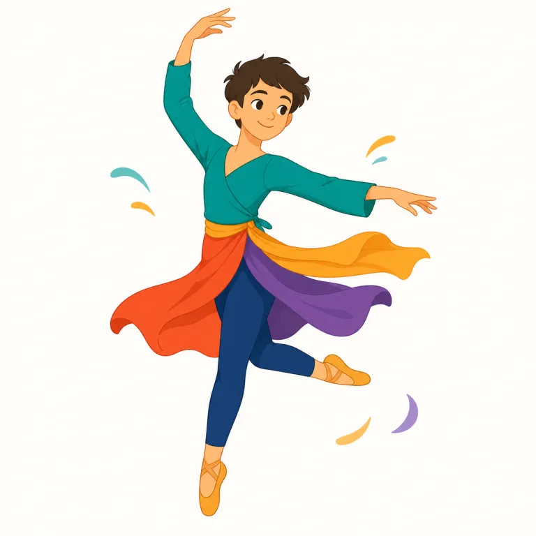 dancer（ダンサー・名詞）の覚え方イラスト — dancer は dance「踊る」に、人を表す -er が付いた語です