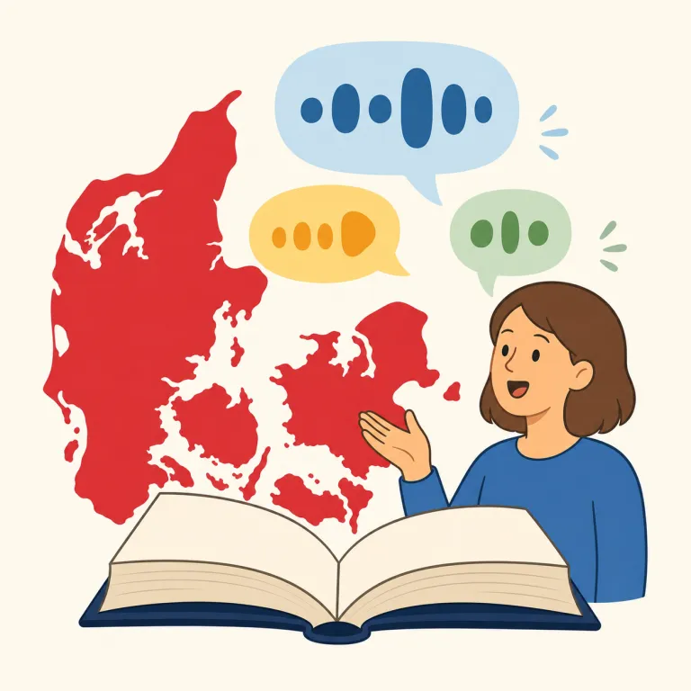 danish（デンマークの・形容詞）の覚え方イラスト — Danish は Denmark とセットで覚えると定着しやすい語です