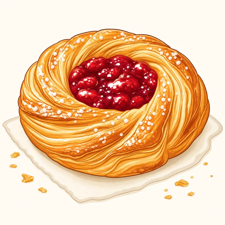 danish（デニッシュ・noun）の覚え方イラスト