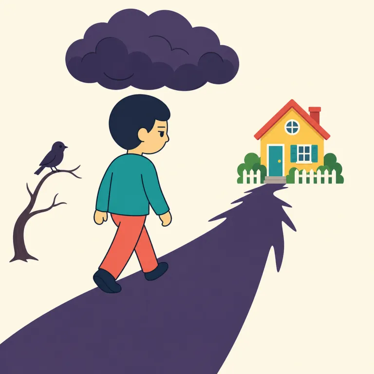 darkly（暗く・副詞）の覚え方イラスト — dark を知っていれば、darkly はまず「暗く・陰気に」と取れる