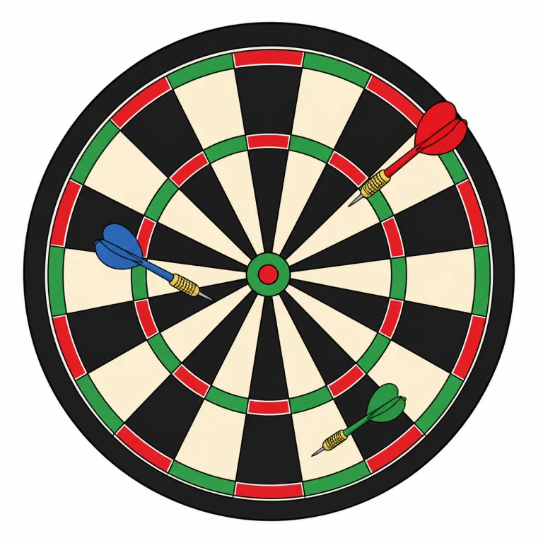 dartboard（ダーツボード・noun）の覚え方イラスト