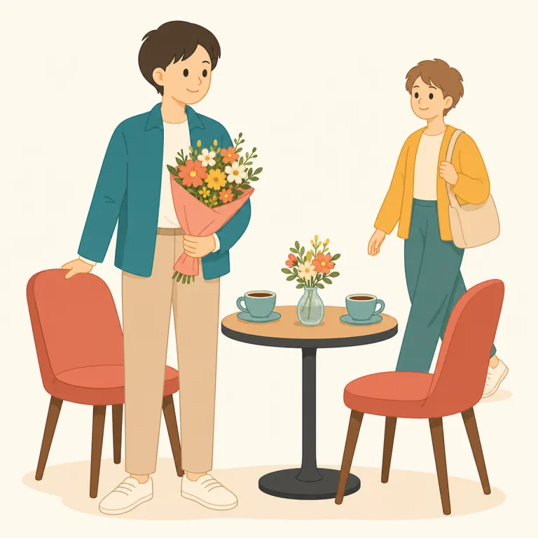 dater（デートをする人、恋愛相手を探す人・名詞）の覚え方イラスト — date に「する人」の -er が付いた形だと押さえると覚えやすいです