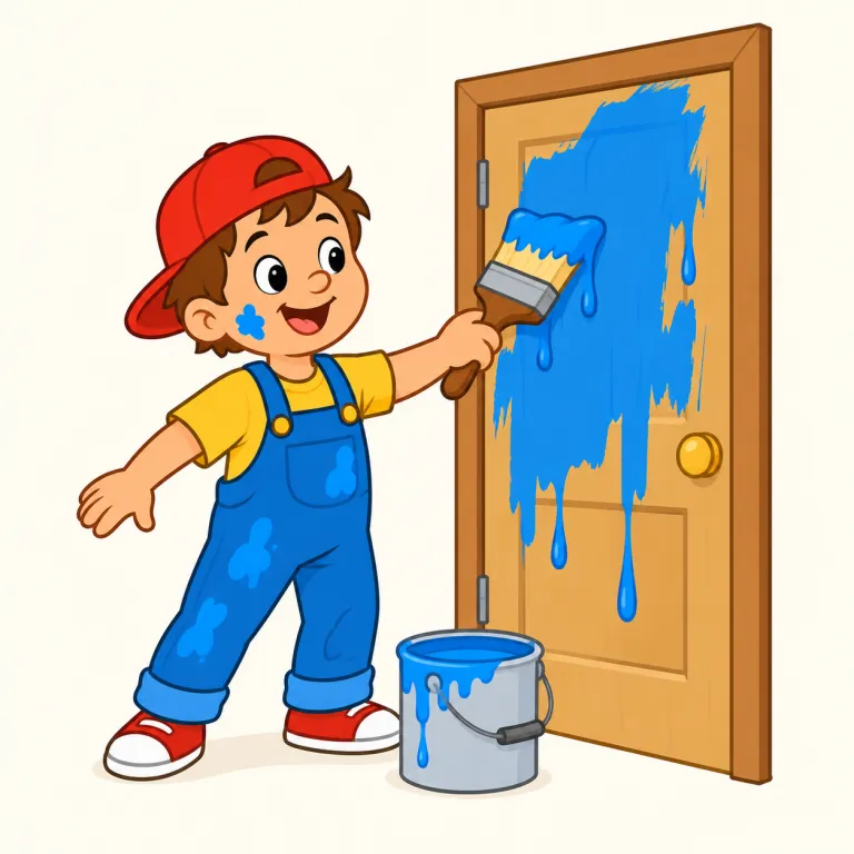 dauber（塗りたくる人・noun）の覚え方イラスト