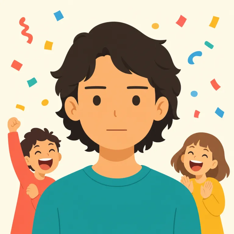 deadpan（無表情・形容詞）の覚え方イラスト — deadpan は、ただの「無表情」ではなく、「おかしなことを言っているのに顔も声も真面目なまま」という場面で覚えると定着しやすい語です