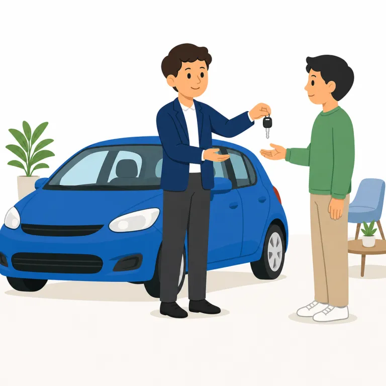 dealer（販売業者・名詞）の覚え方イラスト — dealer はまず deal を知っていると覚えやすい語です