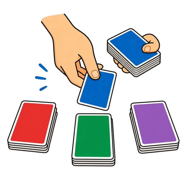dealing（配札・noun）の覚え方イラスト