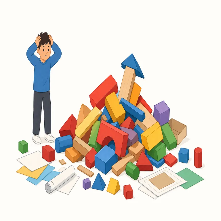 debacle（大失敗・名詞）の覚え方イラスト — fail や mistake よりずっと重く、期待された計画・試合・発表が人前で派手に崩れる場面の名詞として覚えると残りやすいです