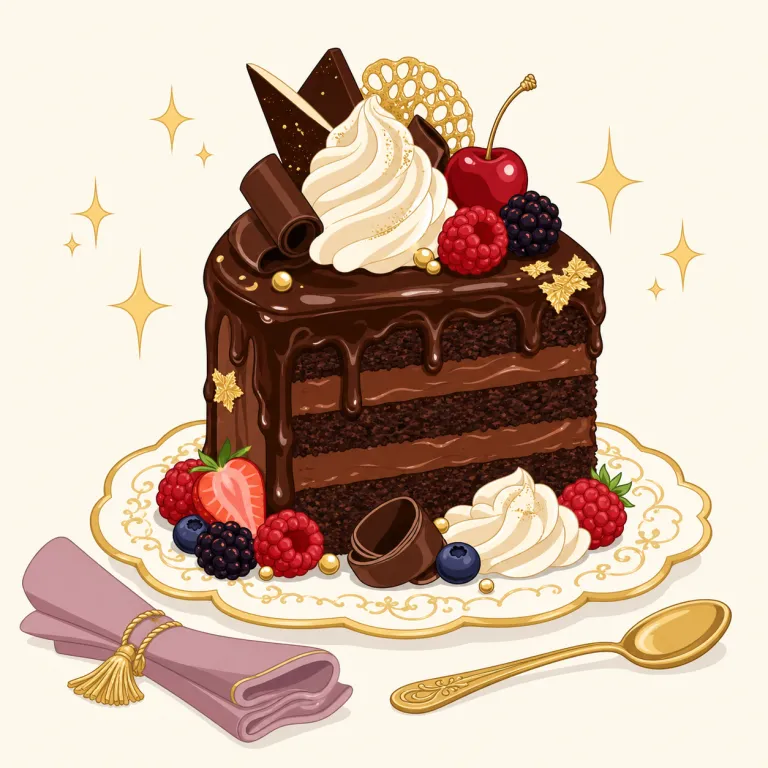 decadent（ぜいたくな・adjective）の覚え方イラスト