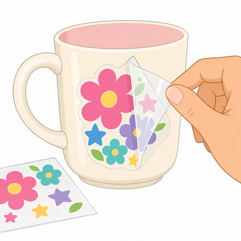 decal（デカール・名詞）の覚え方イラスト — まず sticker や label と比べると覚えやすいです