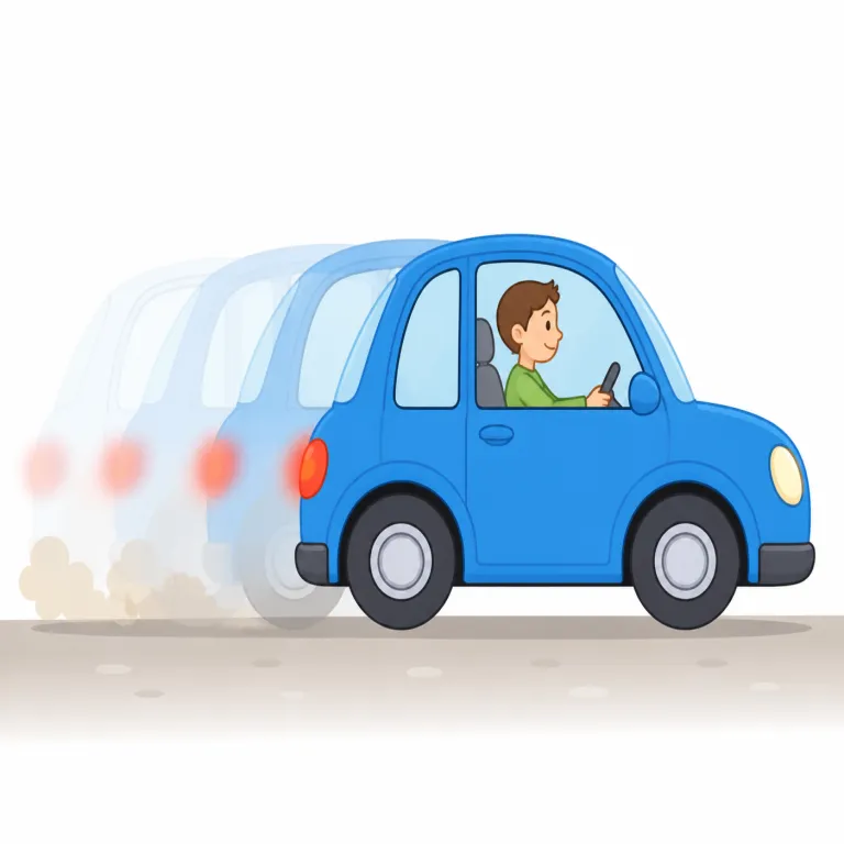 decelerate（減速する・動詞）の覚え方イラスト — まず accelerate（加速する）を知っているなら、その反対として覚えるのが最短です