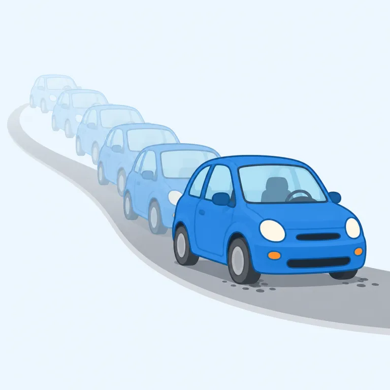 deceleration（減速・名詞）の覚え方イラスト — accelerate（加速する）を知っていれば、deceleration はその逆方向の名詞だと覚えやすいです