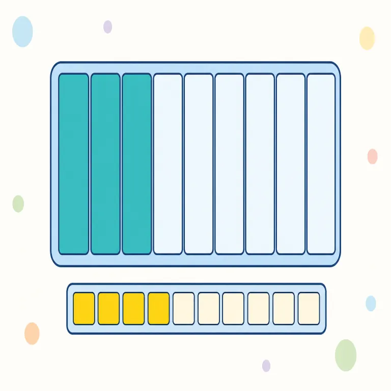 decimal（小数・名詞）の覚え方イラスト — decimal を名詞で見たら、まず decimal point の右側に続く桁を思い浮かべる