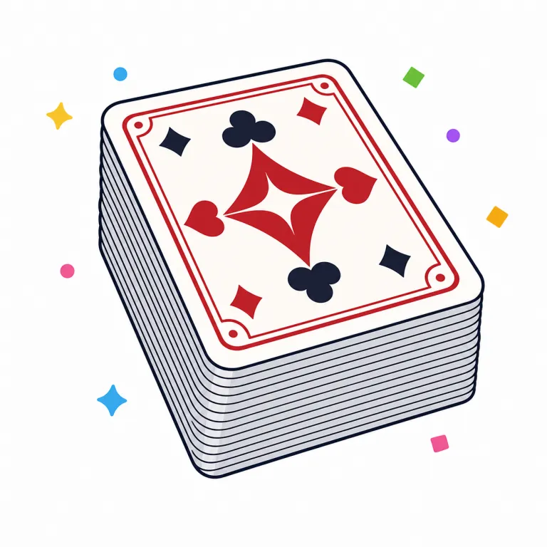 deck（一組のカード・noun）の覚え方イラスト