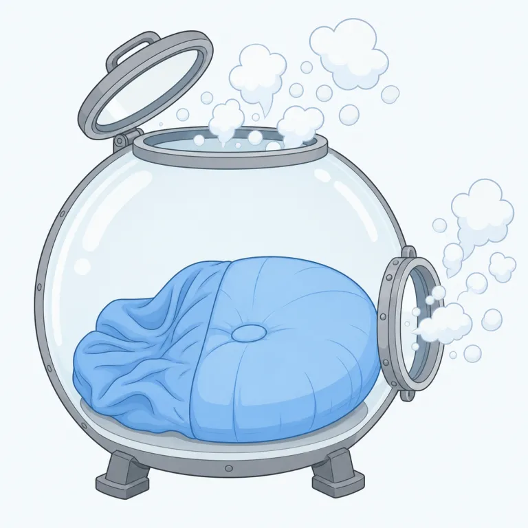 decompression（減圧・名詞）の覚え方イラスト — decompression は、まず compression「ぎゅっと圧縮する」を先に押さえると覚えやすい語です