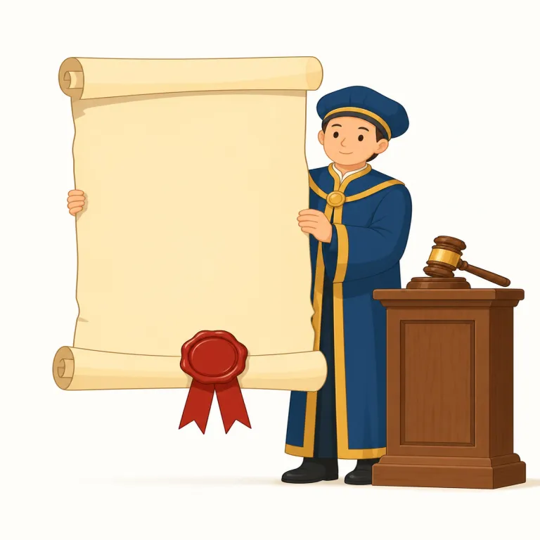 decree（法令・名詞）の覚え方イラスト — decree は decision「決定」と同じく「正式に決める」感覚で覚えると整理しやすい語です