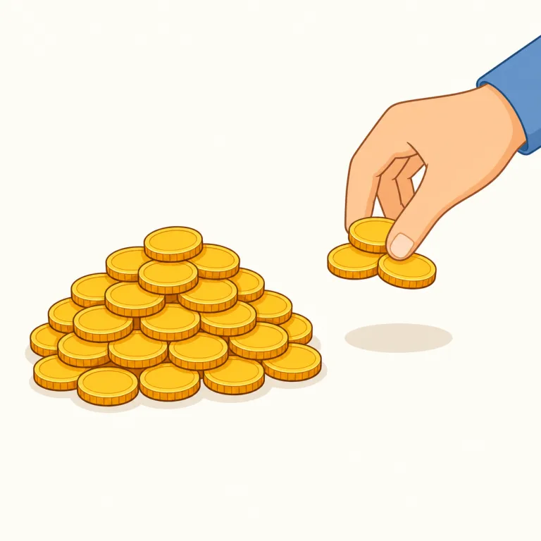 deduct（差し引く・動詞）の覚え方イラスト