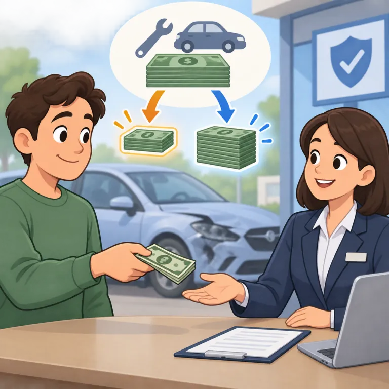 deductible（免責額・noun）の覚え方イラスト
