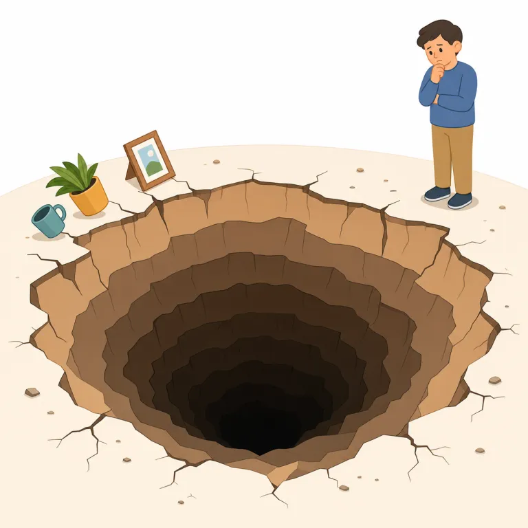 deepening（深まる、深刻化する・形容詞）の覚え方イラスト — まず基本語 deep「深い」が頭にあれば取りやすい語です