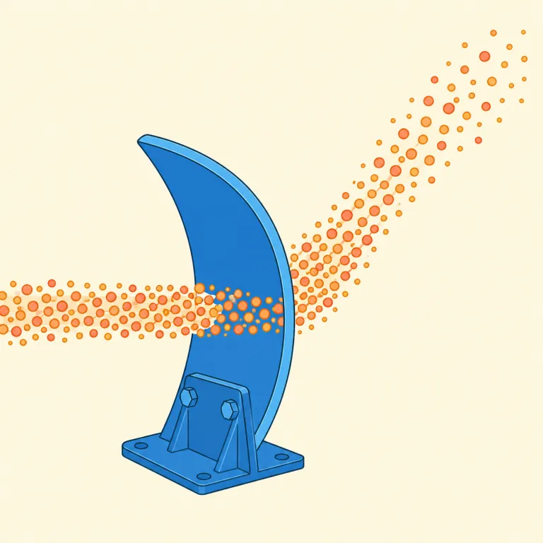 deflector（偏向器・名詞）の覚え方イラスト — まず core は reflect / inflect と同じ flect「曲げる」だと押さえると覚えやすい