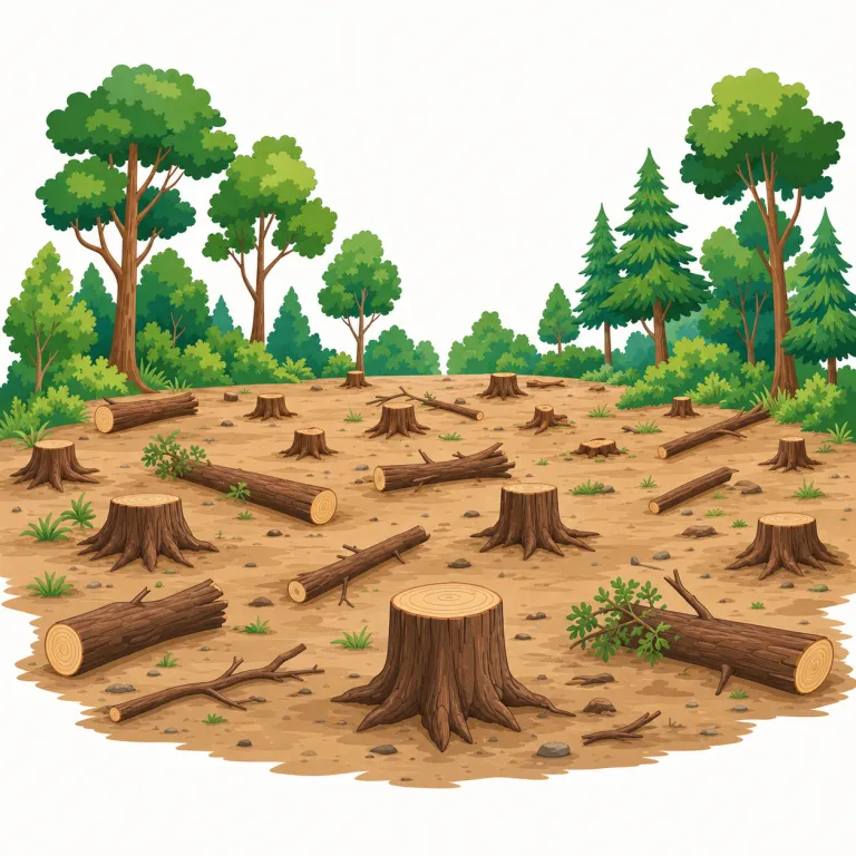 deforestationの覚え方イラスト