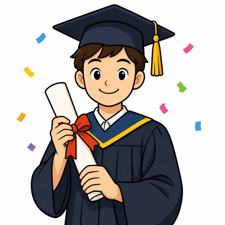 degree（学位・noun）の覚え方イラスト