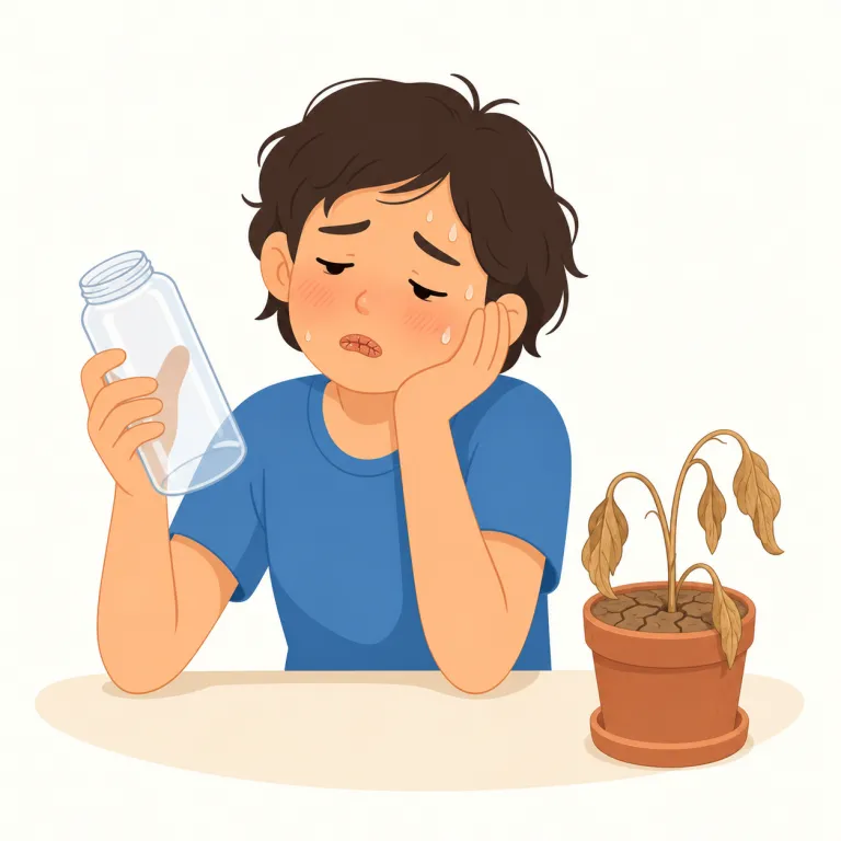 dehydratedの覚え方イラスト