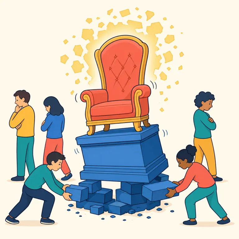 delegitimize（正統性を失わせる・動詞）の覚え方イラスト — `legit` は口語で「本物の、ちゃんとした」という感覚があり、`legitimate` は「正当な」です