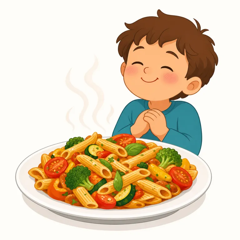 delicious（おいしい・形容詞）の覚え方イラスト — まず中心にあるのは「delight に近い、食べてうれしい感じ」