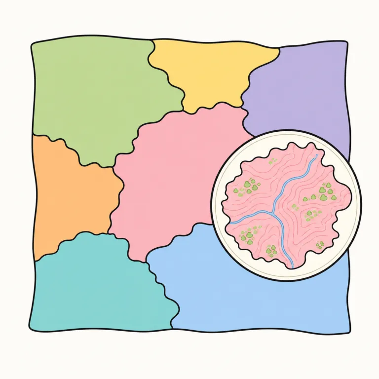 delineation（明確な区分、詳細な描写・名詞）の覚え方イラスト — まず line / linear を思い出すと核がつかみやすい語です