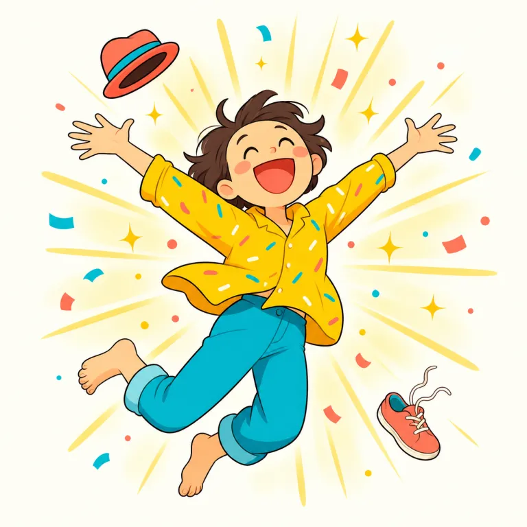 deliriously（有頂天で、我を忘れるほどに・adverb）の覚え方イラスト