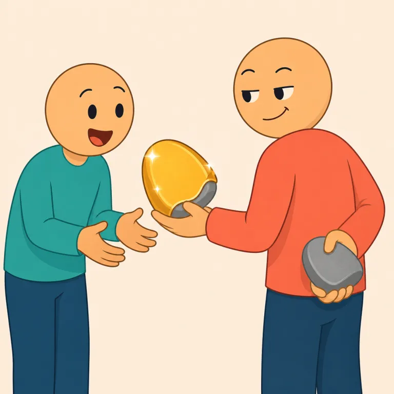 deluding（惑わす・動詞）の覚え方イラスト — delude は deceive よりも「うそをつく」そのものより、相手の見方や判断を現実からずらしてしまう感じに注目すると覚えやすい語です