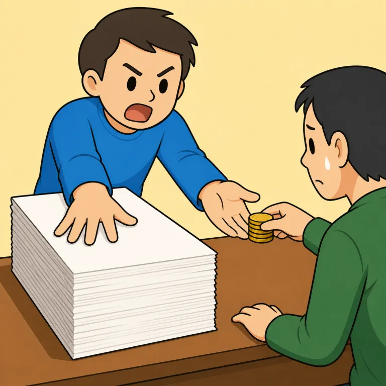 demand（要求・noun）の覚え方イラスト