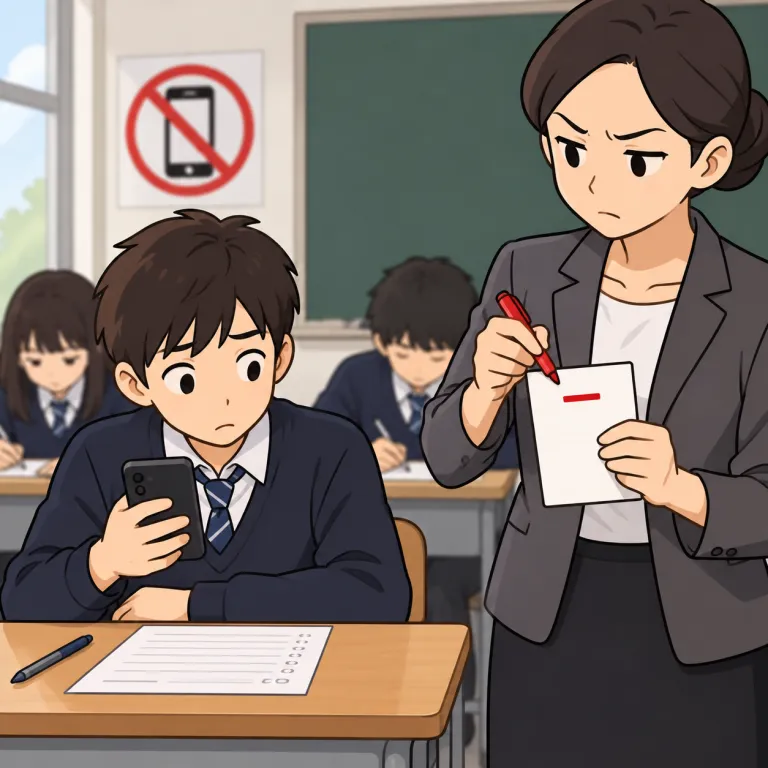 demerit（罰点・noun）の覚え方イラスト