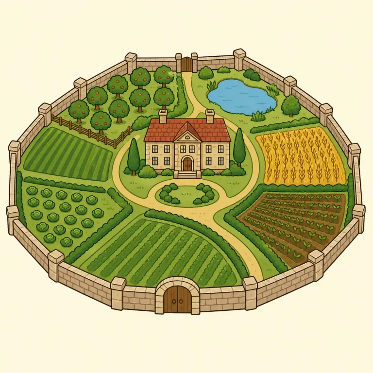 demesne（領地・noun）の覚え方イラスト