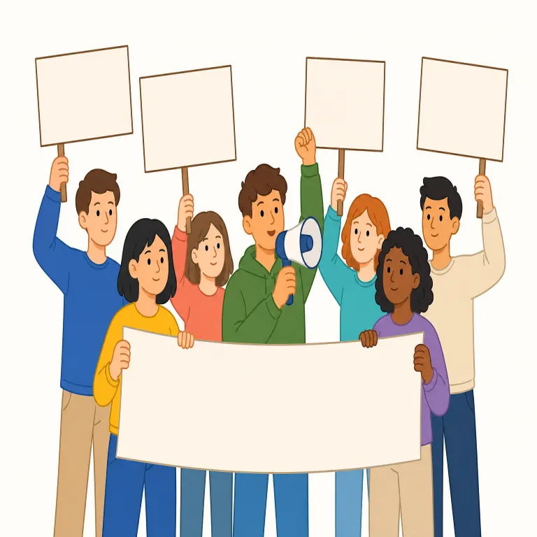 demonstration（実演、実証・名詞）の覚え方イラスト — demonstration は「はっきり示すこと」が核にある名詞です
