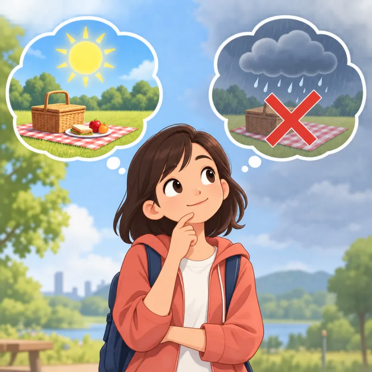 depend on（〜次第である・phrasal_verb）の覚え方イラスト