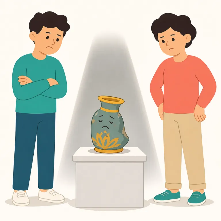 deprecation（非難、軽視・名詞）の覚え方イラスト — de- を「下げる」、preciation を「価値を見る」と考えると、価値を下げて見る感じを思い出せます
