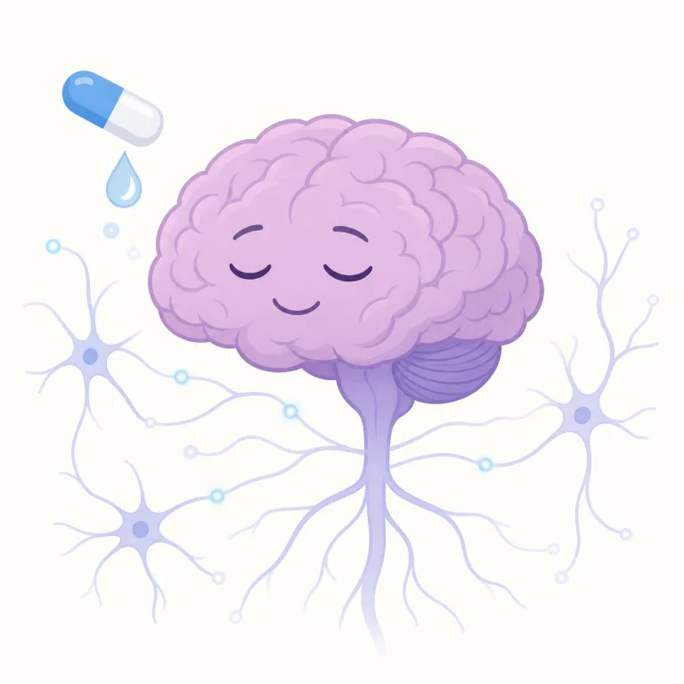 depressant（中枢神経抑制薬・名詞）の覚え方イラスト — depress を「気分を落ち込ませる」だけで覚えているなら、その『下げる・勢いを落とす』感覚を広げると覚えやすいです