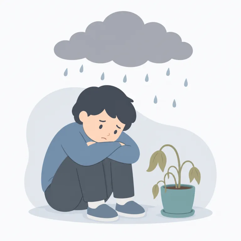 depressingの覚え方イラスト