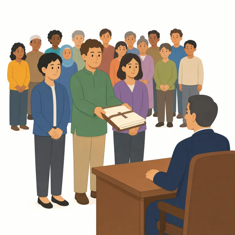 deputation（代表団・名詞）の覚え方イラスト — deputy（代理人・副〜）を知っていれば覚えやすい語です