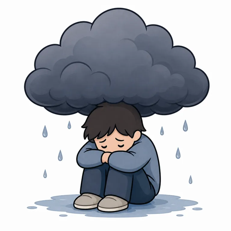 desolate（打ちひしがれた・adjective）の覚え方イラスト