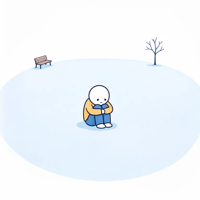 desolation（孤独感・noun）の覚え方イラスト