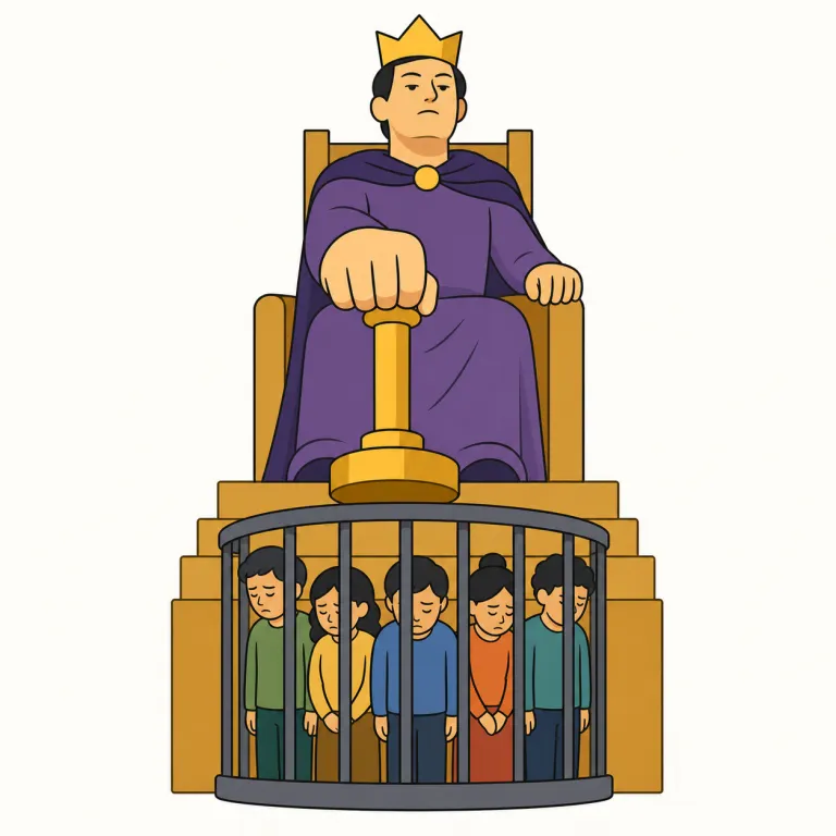despotism（専制主義・名詞）の覚え方イラスト — まず despot「専制君主・独裁者」を土台にし、-ism が付くと「思想・体制」になると押さえると覚えやすいです
