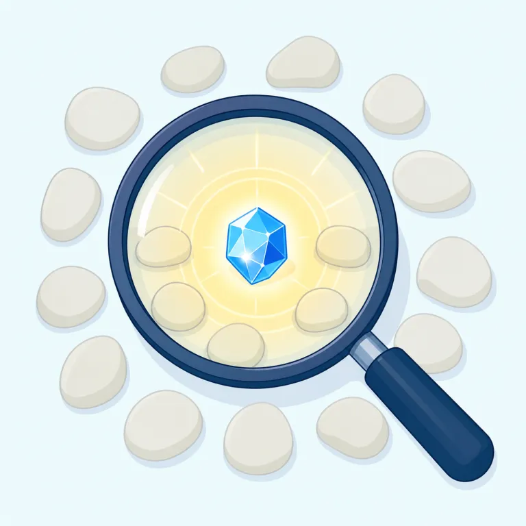 detection（検出・名詞）の覚え方イラスト — この項目の detection は、基本義の「発見」ではなく、検査・監視・測定によって信号、異常、ウイルス、漏れなどを見つける「検出」として覚えます