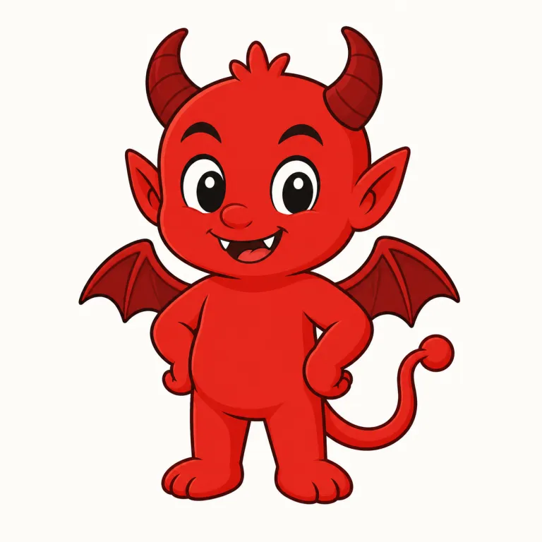devil（悪魔・名詞）の覚え方イラスト — この意味の devil は、人ではなく宗教・物語・民間信仰に出てくる邪悪な超自然的存在を指します