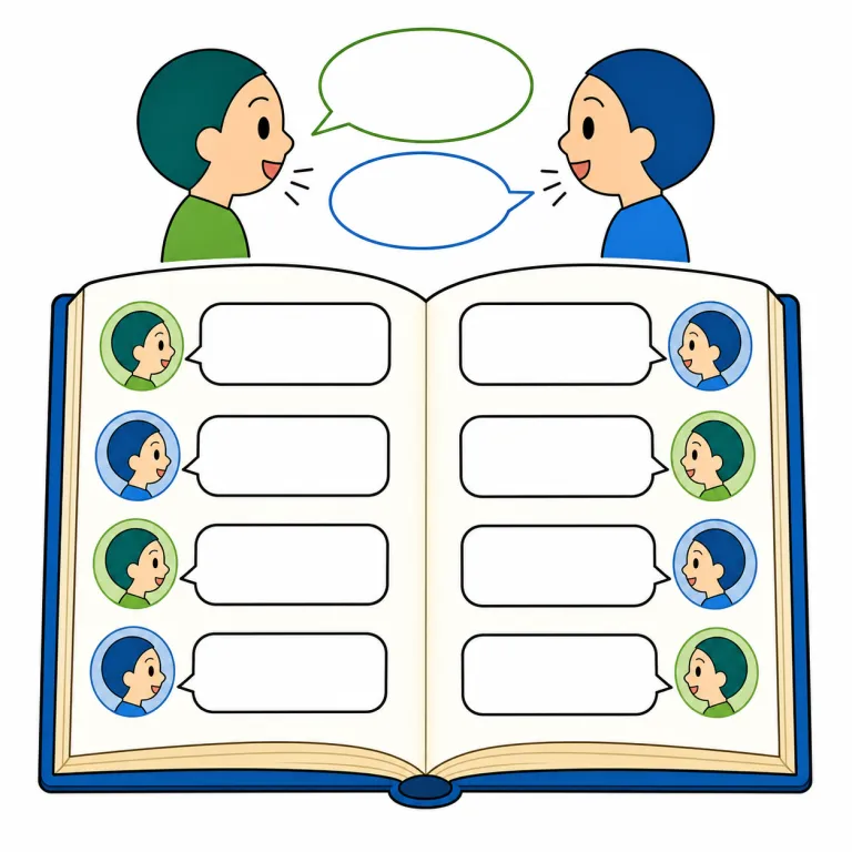 dialogue（会話文・noun）の覚え方イラスト