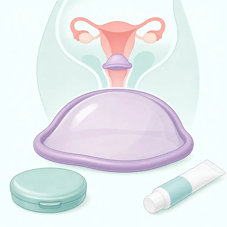 diaphragm（ペッサリー・noun）の覚え方イラスト