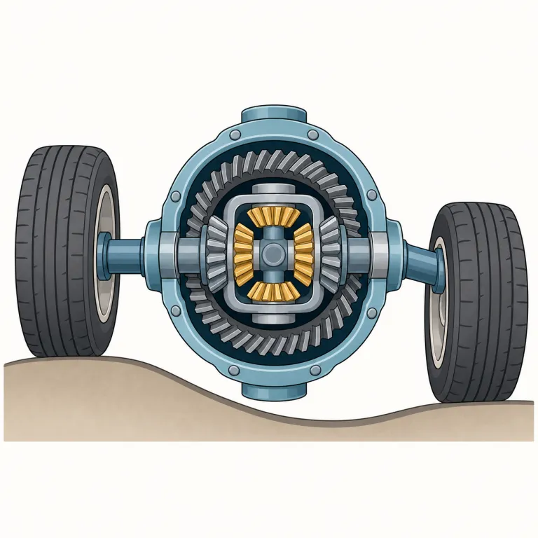 differential（差動装置・noun）の覚え方イラスト