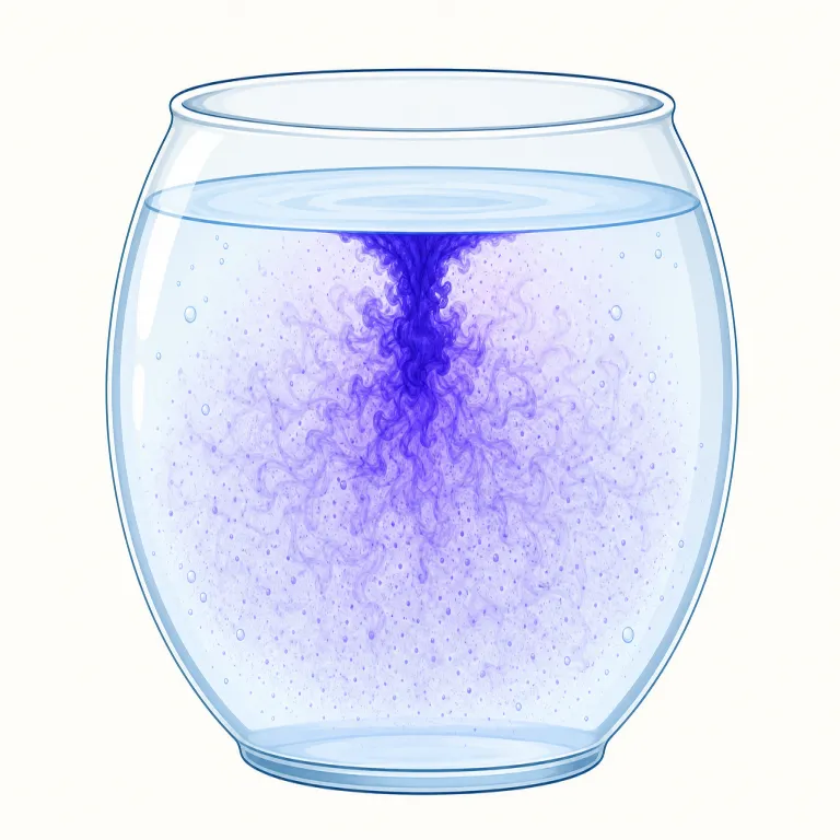 diffuse（散漫な、拡散した・形容詞）の覚え方イラスト — 形容詞 diffuse は「広がった結果、焦点が弱い」と考えると、物理と比喩をつなげやすい語です
