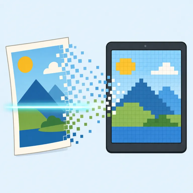 digitize（デジタル化する・動詞）の覚え方イラスト — digitize を見たら、まず digital と digit をセットで思い出すと定着しやすいです